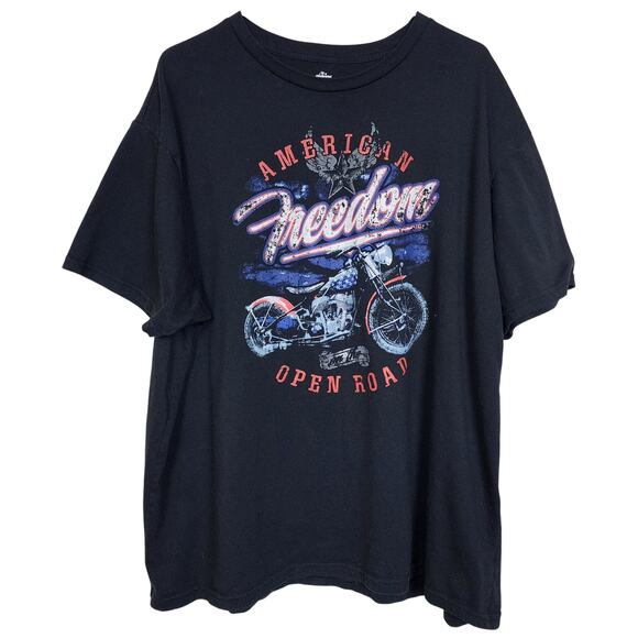 American Open Road 3XL Black Tee Shirt - Picture 1 of 5
